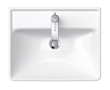 Duravit Lavoar Duravit, Washbasin 550mm D-Neo white with of, with tp, 1 th, montare pe perete, cu preaplin, gaura pt baterie, smalt pe interior, alb