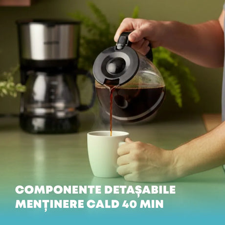 NobelTek SDA Cafetiera Cafetiera NobelTek NCM75B | 750W, 1.25L, Anti-picurare, Mentinere cald