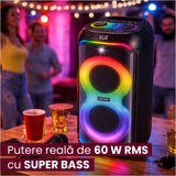 Daewoo SDA Boxa portabila Boxa Portabila Daewoo DPS60 | 60W RMS, Bluetooth, Microfon Wireless, LED, Karaoke