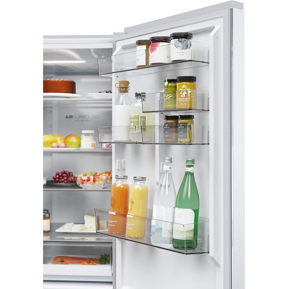HAIER Combina frigorifica Haier, 2D, D, 352l, TNF, Display ext, WiFi - aplicație hOn, 185 cm, white