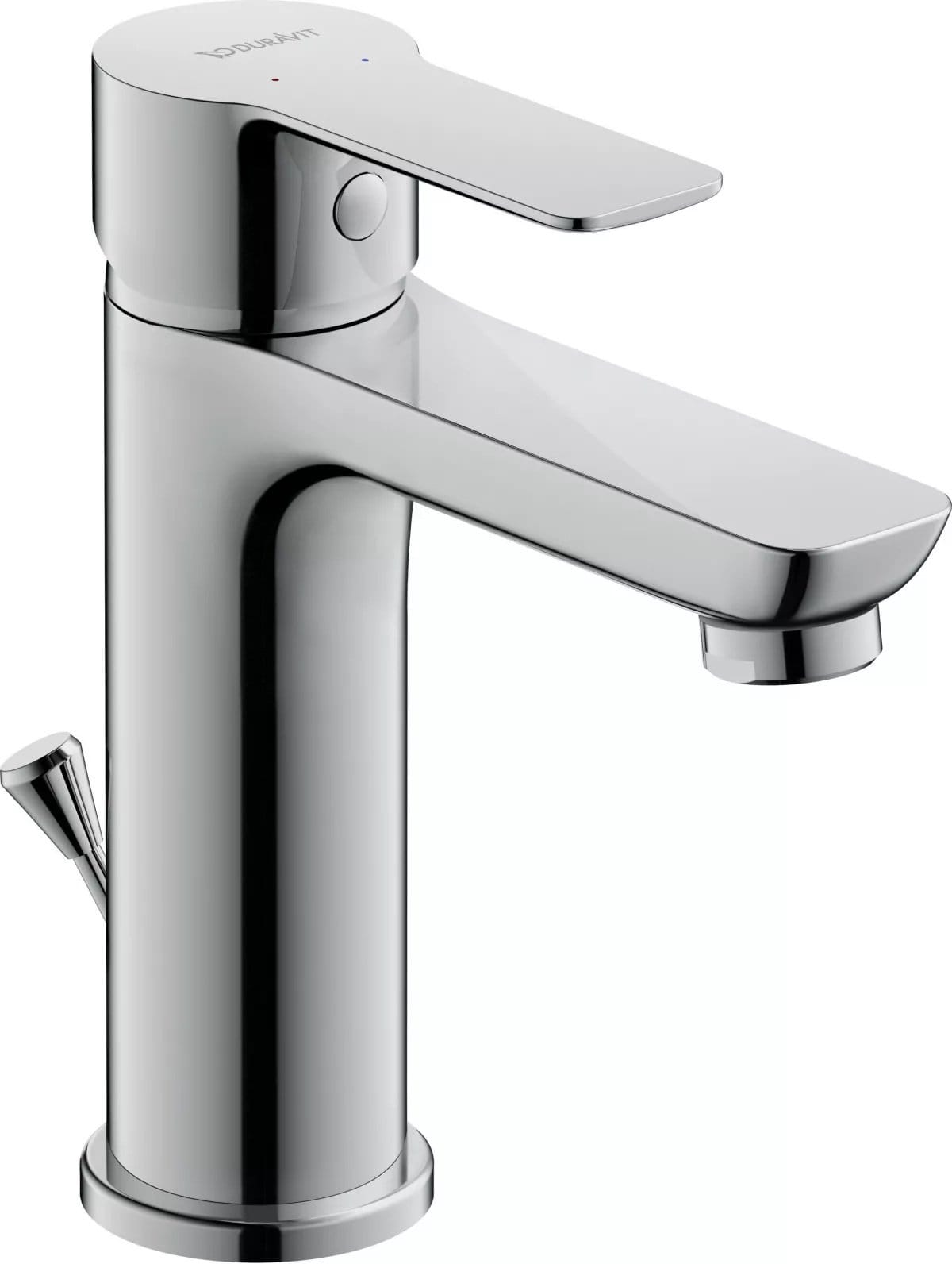 Duravit Baterie lavoar Duravit, A.1 Single lever basin mixer M, monocomanda, marime M, cartus ceramic, set evacuare cu tija, crom