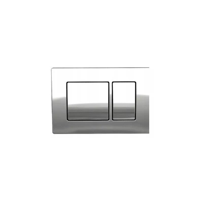 Roca Set 2 in 1 rezervor WC Roca, ECO FRAME SET K01 CHROME + PLATE K01 CHROME, cadru otel, incastrat, 1.13m, suporti perete, placa de actionare, crom