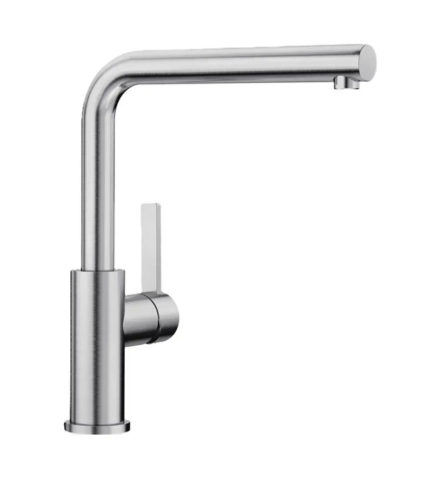 Roca Baterie bucatarie Roca, Gama Ona, pipa inalta, tip L, monocomanda, pivotanta, cartus ceramic, crom mat