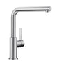 Roca Baterie bucatarie Roca, Gama Ona, pipa inalta, tip L, monocomanda, pivotanta, cartus ceramic, crom mat