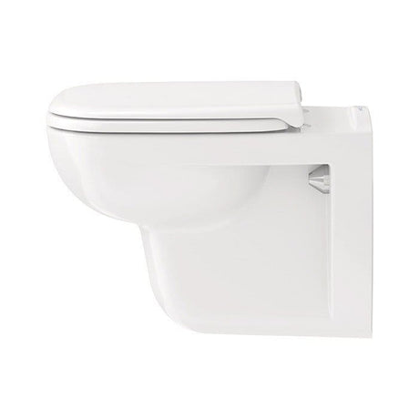 Duravit Vas wc + capac Duravit, Toilet wall mounted D-Code seat and cover, hinges s/steel, suspendat, evacuare orizontala, cu capac (0067310000), alb
