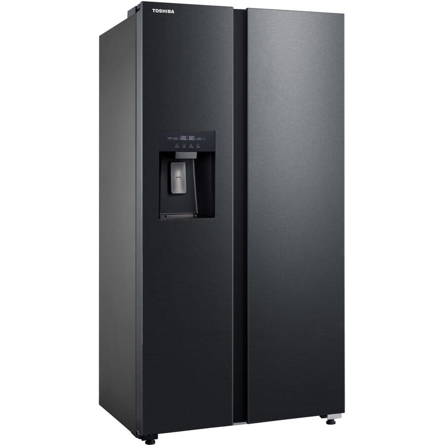 TOSHIBA Frigider Side by Side Toshiba 582 l (380+202), Clasa E, No Frost, Ice Maker 3 în 1, Wi‑Fi, Inox Negru