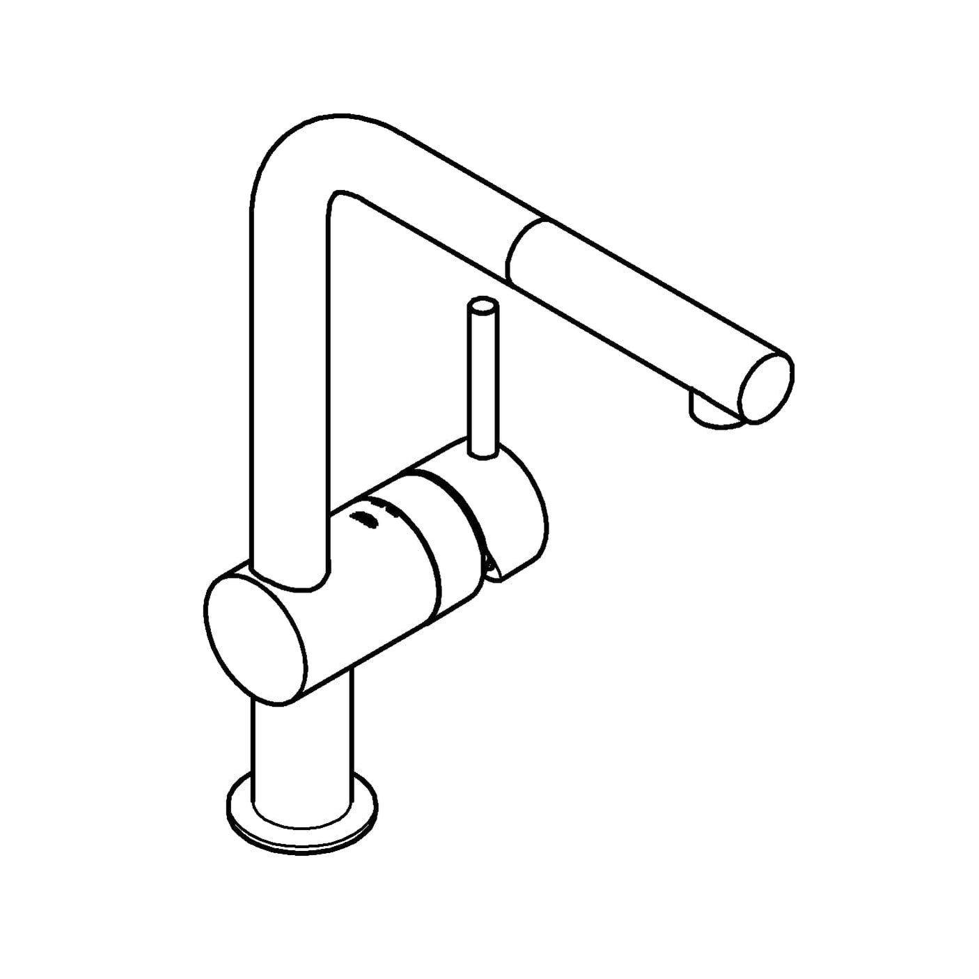 Grohe Baterie chiuveta Baterie Bucatarie Grohe 32168000 | Minta, Monocomanda, Dus Extractabil, Pipa Inalta, Crom
