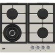 Beko Plita pe gaz Plita pe Gaz Beko HILW64225SBG | 60cm, 4 Arzatoare, Sticla Gri, Wok