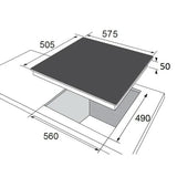Hansa Plita electrica Plita Vitroceramica Hansa BHCI66306 | 60cm, 4 Zone, TouchControl, Inox