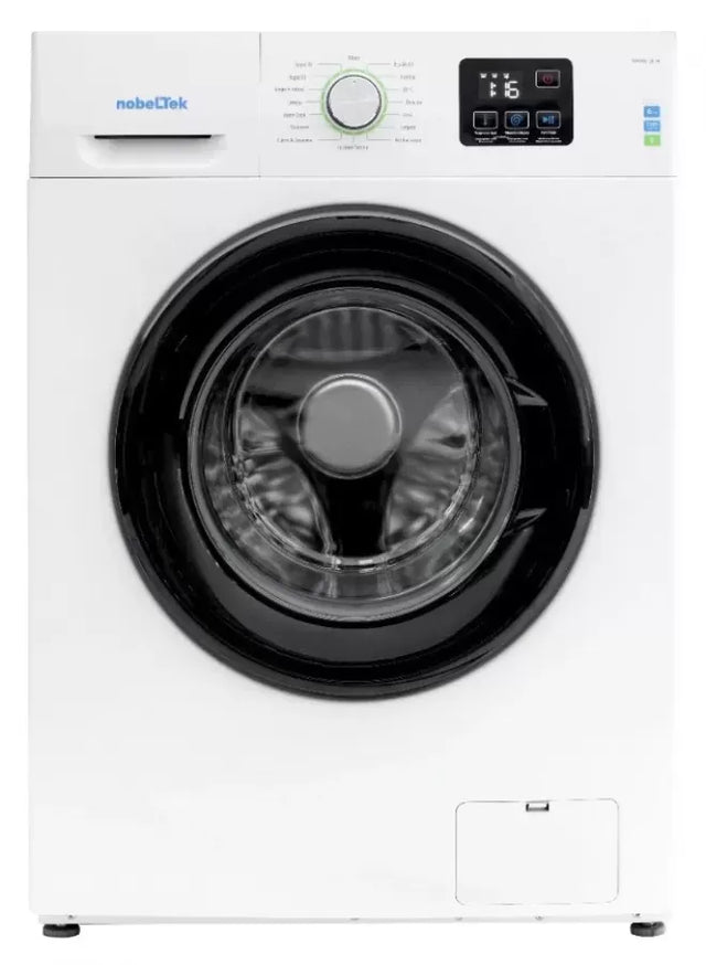 NobeLTek Masina de spalat rufe Nobeltek, 6 kg, 1200 rpm, clasa energetica E, 16 programe, functie curatare tambur, program scurt: 15 min, alb
