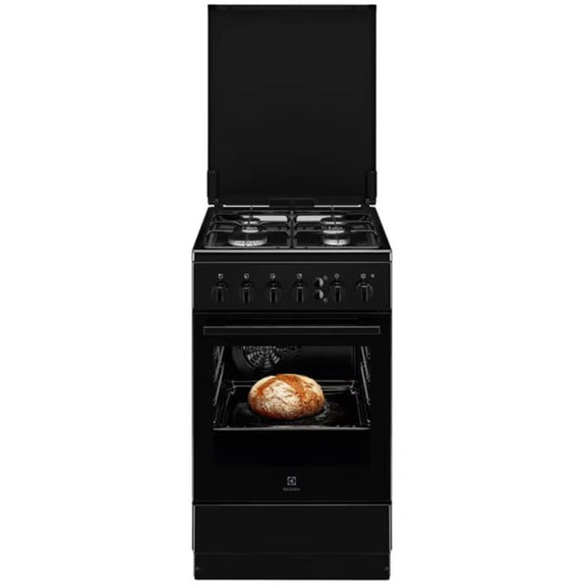 ELECTROLUX Aragaz ELECTROLUX, 4 arzatoare, Gaz, L 50 cm, Grill, negru