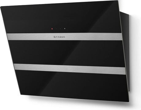 Faber B Hota tangetiala, Faber, STEELMAX EV8 LED BK/X A55, 730 m3h, 71 dB, 55 cm, LED, touch, negru-inox, B