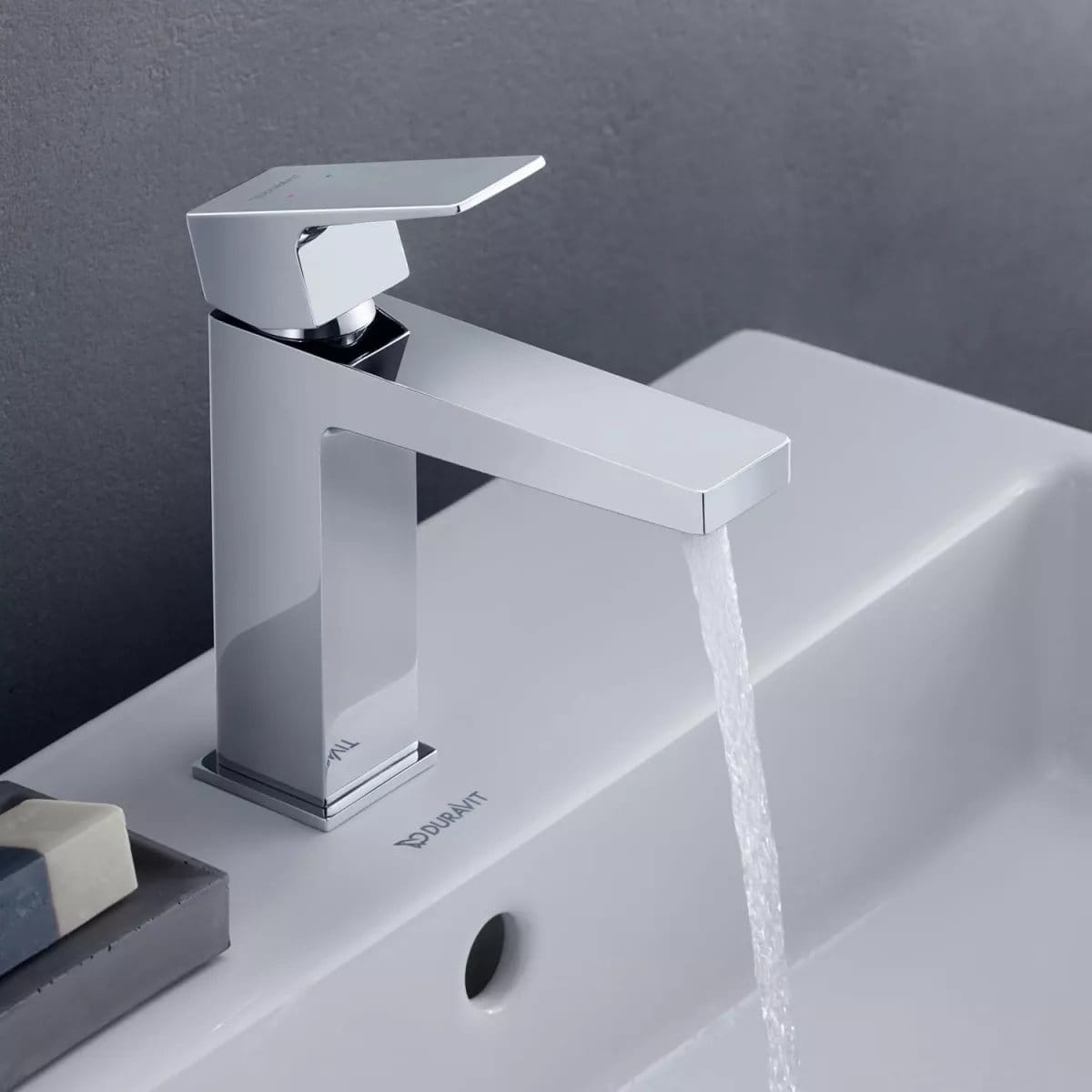 Duravit Baterie lavoar Duravit, Manhattan single lever bas. mixer S with pull-rod, monocomanda, marime S, cartus ceramic, fara set de evacuare, crom