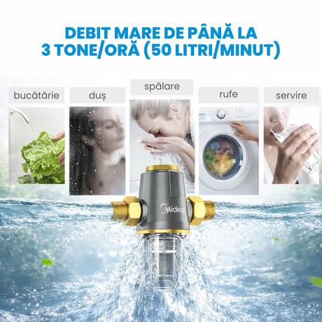 Midea Filtru apa Prefiltru Apa Midea QZBW20S-12 | 3T/H, Filtru Inox 316, 40 Microni