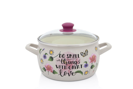 Metalac Oala Oala Metalac Spring 380509 | 5.4L, Capac Sticla, Emailata, 22cm
