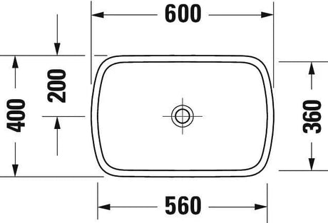 Duravit Lavoar Duravit, Above cb overstretched 60cm Qatego white w/o OF, w/o TP, ground, montare pe blat, oval, alb