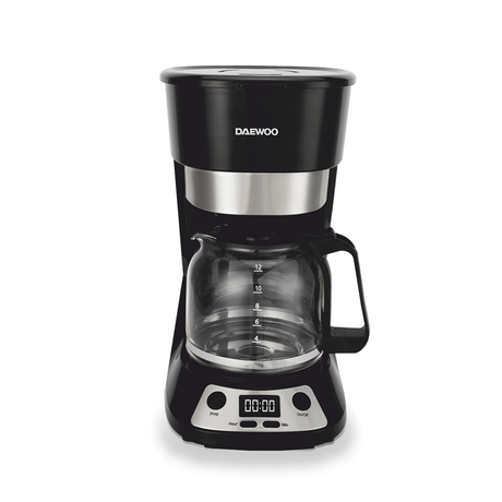 Daewoo SDA Cafetiera Cafetiera Daewoo DCM90BX | 900W, 1.5L, Display LCD, Timer, Negru/Inox