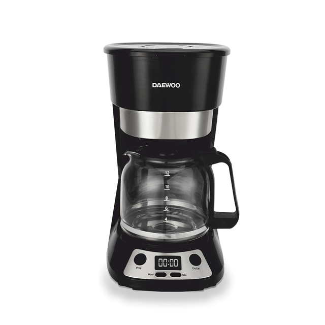 Daewoo SDA Cafetiera Cafetiera Daewoo DCM90BX | 900W, 1.5L, Display LCD, Timer, Negru/Inox