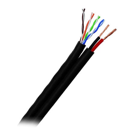 Cabletech Cablu UTP Cabletech - Cablu UTP CAT 5 0.45MM CCA CU Alimentare 2X1MM 100M | KAB3703