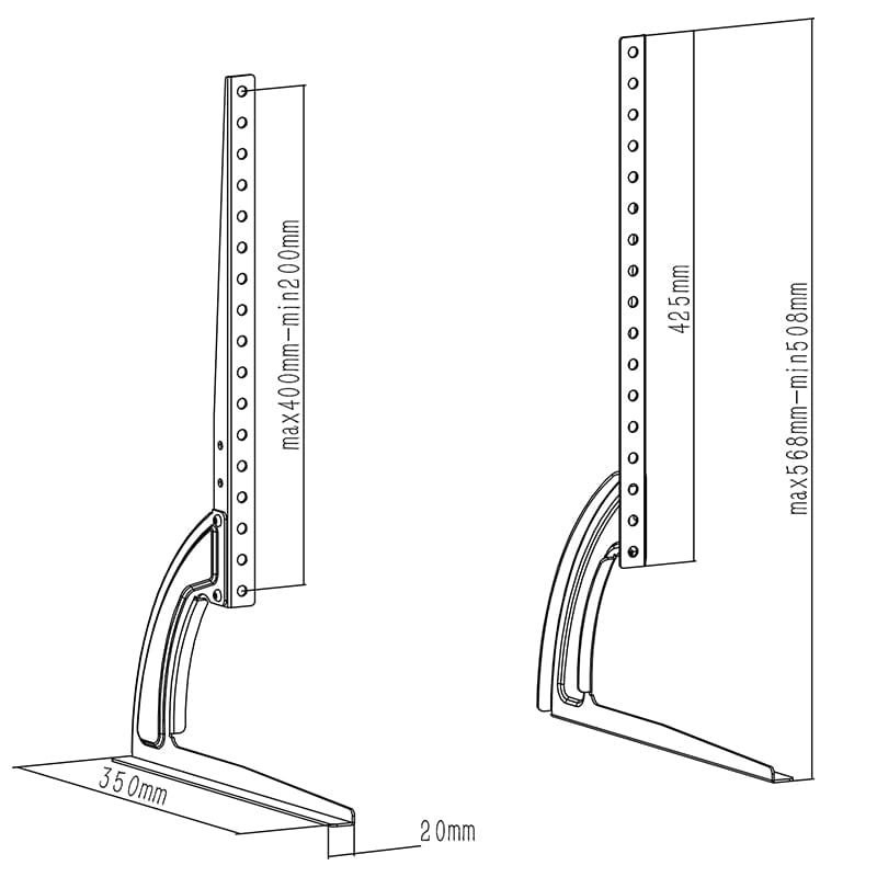 Cabletech Suport TV Suport TV Cabletech UCH0022 | 40kg, 27", Roșu