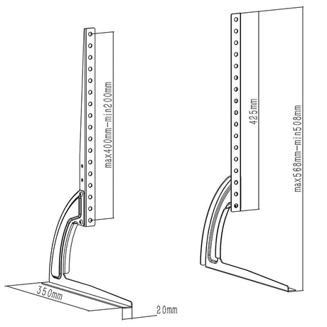 Cabletech Suport TV Suport TV Cabletech UCH0022 | 40kg, 27", Roșu