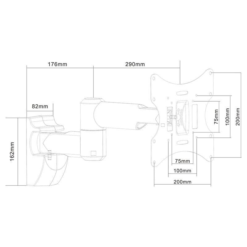 Cabletech Suport TV Suport TV Cabletech UCH0043A | 30kg, 42", Negru