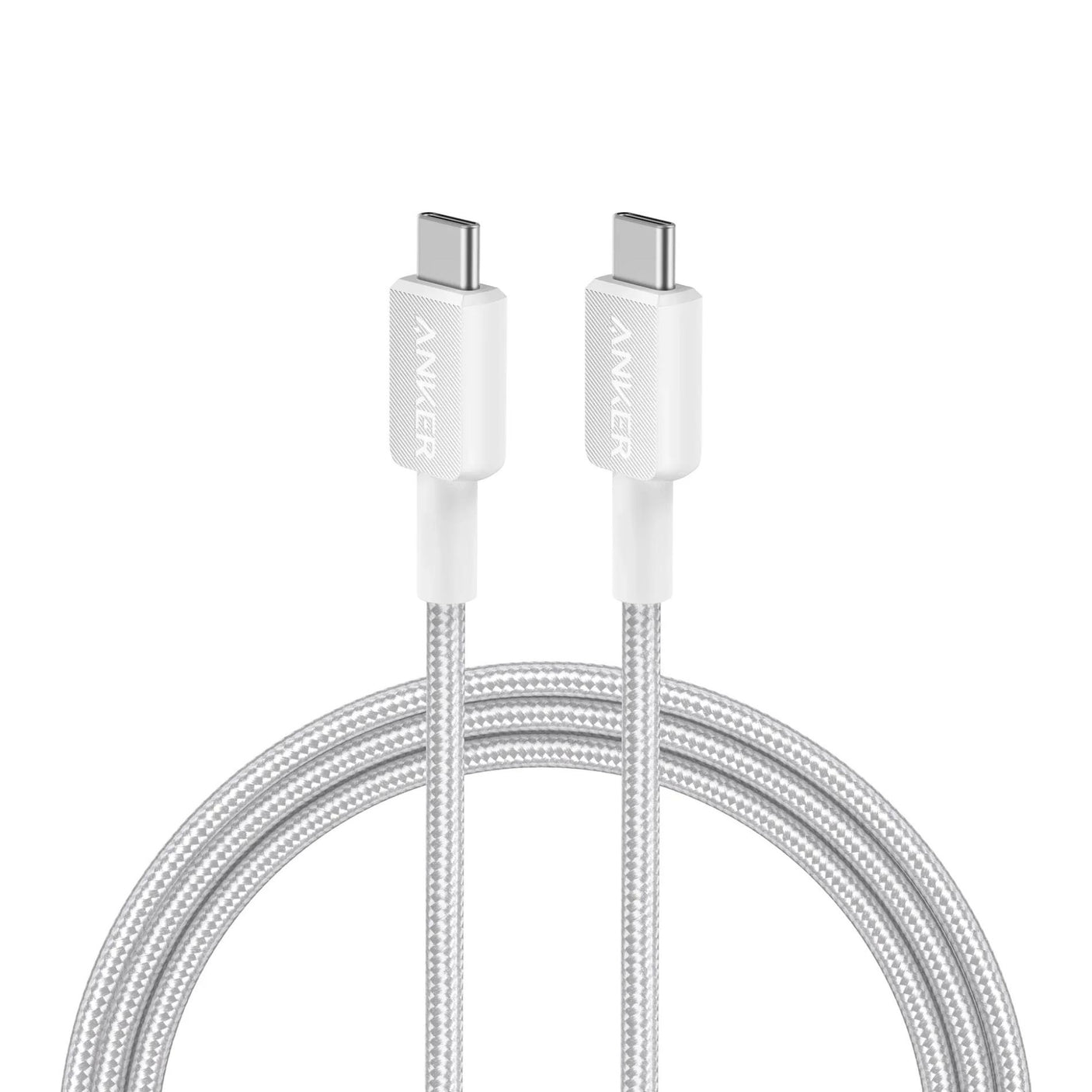 Cablu Anker 322 USB-C la USB-C, 0.91m, 60W, Alb