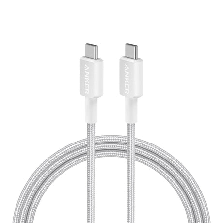Anker Cablu USB-C Cablu Anker 322 A81F5G21 | USB-C la USB-C, 0.91m, 60W, Alb