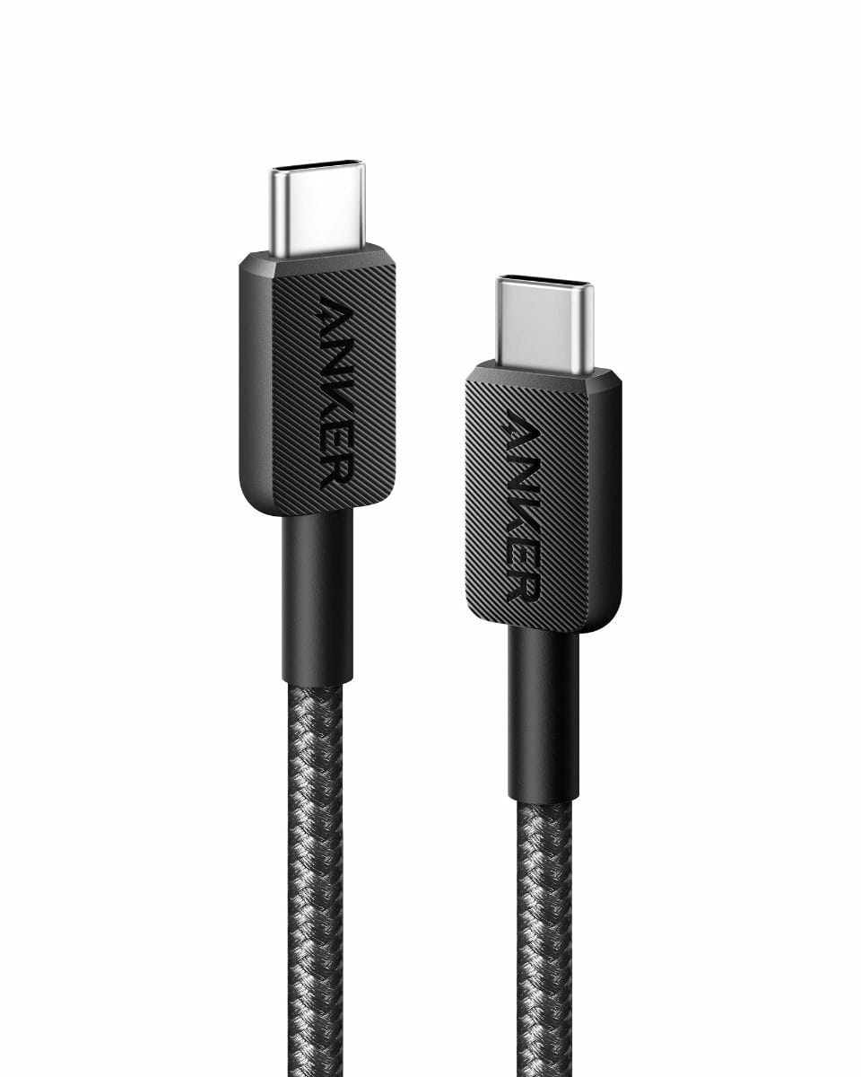 Anker Cablu USB-C Cablu Anker 322 A81F5G11 | USB-C la USB-C, 60W, 0.91m, Negru