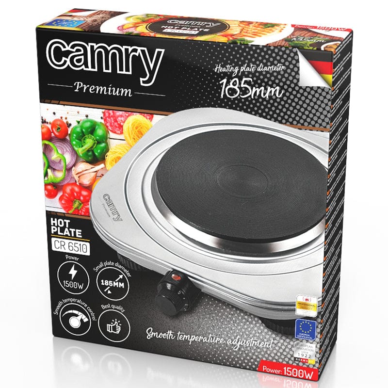 Camry Plita electrica Plită Electrică Camry CR6510 | 1500W, 2.21kg, 220V, Argintiu