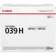 Canon Cartuș toner Canon CRG 039H Negru, Original, cod 0288C002/0288C001