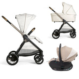 Carucior Copii 3 în 1 Chicco Bellagio, Amber Glow (bej Deschis), First Seat Recline, 0luni+