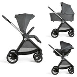 Carucior Copii 3 în 1 Chicco Bellagio, Black Satin (gri Inchis), 0luni+