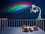 Carusel Muzical 3 în 1 Chicco Rainbow cu Proiectie, Bleu, 0 Luni+