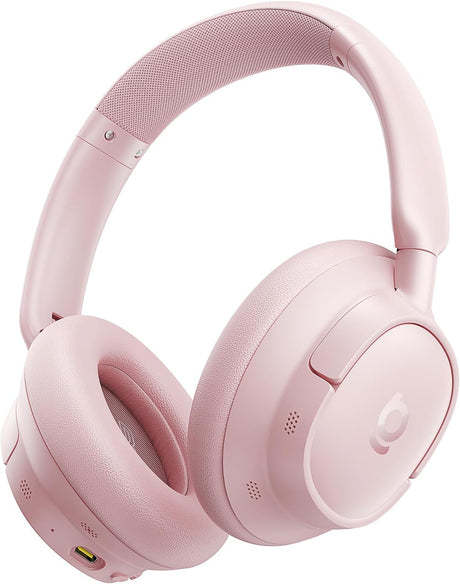 Baseus Casti bluetooth Casti Over-Ear Baseus Bass BH1 NC A0203704 | ANC, LDAC Hi-Res, Bluetooth 6.0, 80h, Roz