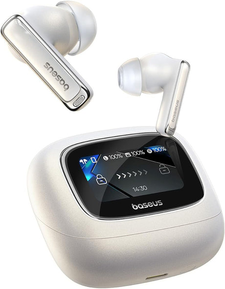 Baseus Casti bluetooth Casti True Wireless Baseus Bowie M2s Ultra A00074101213-00 | ANC, Bluetooth 5.4, Hi-Res Audio, Alb