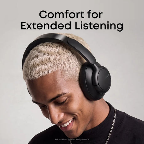 Casti Wireless Over-Ear Anker Soundcore Q31i Adaptive ANC Autonomie 80 de ore Bluetooth 6.0 Traducere cu AI Negru