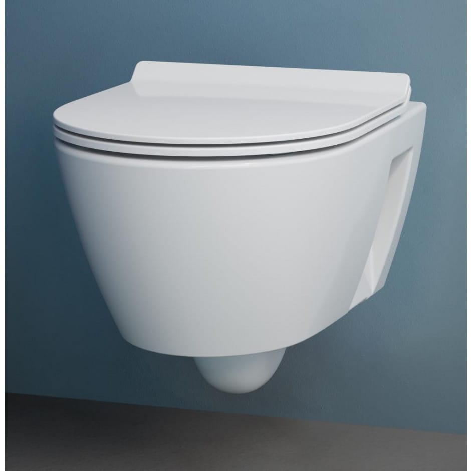 Duravit Vas wc + capac Duravit, Toil.set wm 540 mm Duravit No.1 w rimless,wd,seat&cover w.softclosure, suspendat, evacuare orizontala, cu capac (0029390000), soft close, alb