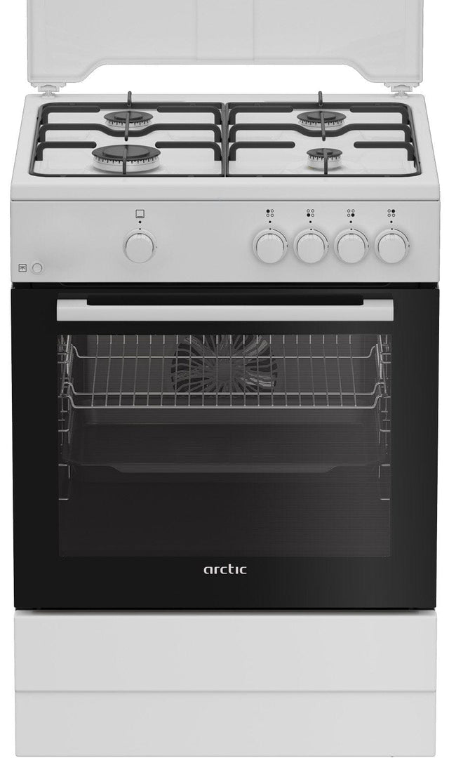 ARCTIC Aragaz Aragaz Arctic ABGM6600L | 4 Arzatoare, Cuptor Gaz, Alb, 60x60x85cm