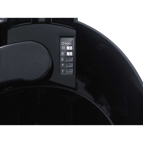 Philips Cafetiera Daily Collection, Sistem Anti-picurare, Sistem Aroma twister, Vas de sticla, putere 1000W, capacitate vas 1.2 l, 2-15 cesti, Negru si metalic