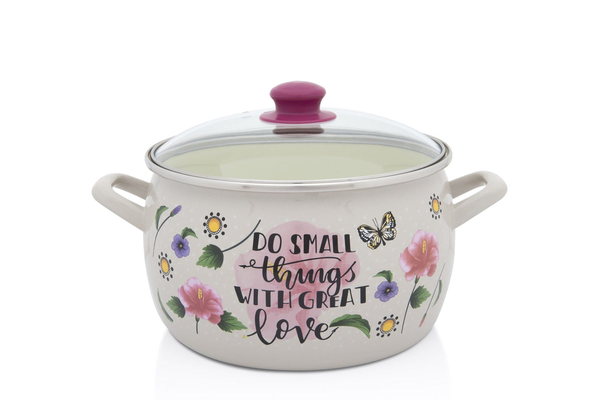 Metalac Oala Oala Metalac Spring 380510 | 7.5L, Capac Sticla, Emailata, 24cm