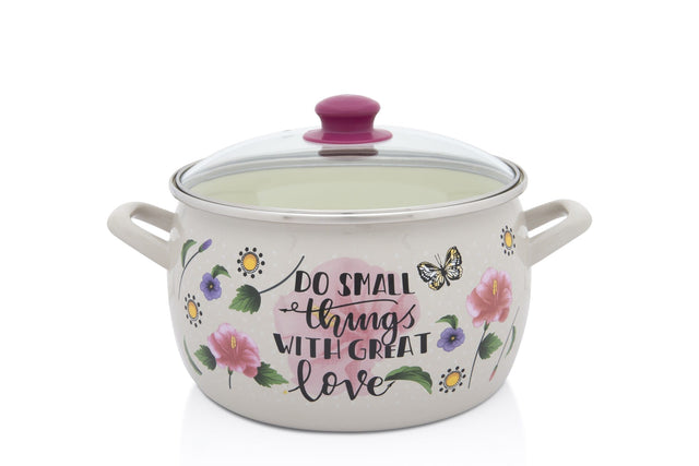 Metalac Oala Oala Metalac Spring 380510 | 7.5L, Capac Sticla, Emailata, 24cm