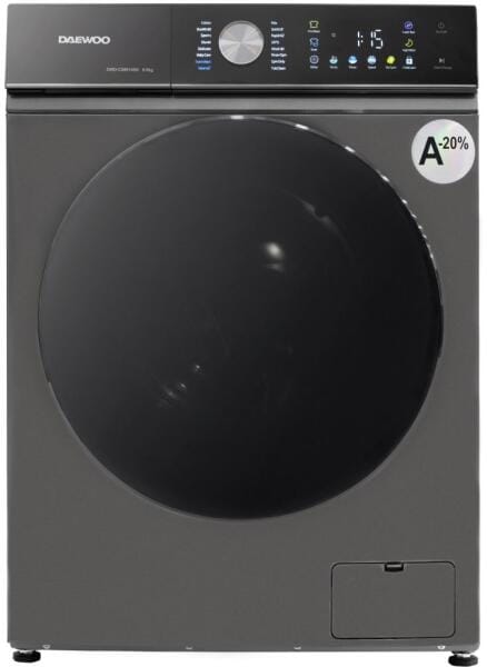 Daewoo Masina de spalat rufe Masina de spalat rufe Daewoo DWD-CS8014SK | 8kg, 1400RPM, A-30%, Inverter, Silver