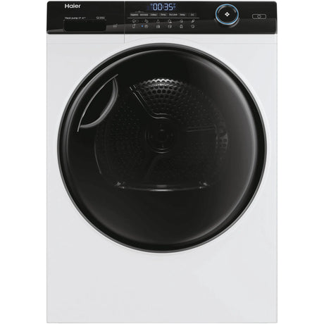 HAIER Uscator de rufe Haier, Pompa de caldura cu compresor inverter, 8kg,clasa A+++, WIFI-app hOn, 11 programe +app, alba - usa neagra