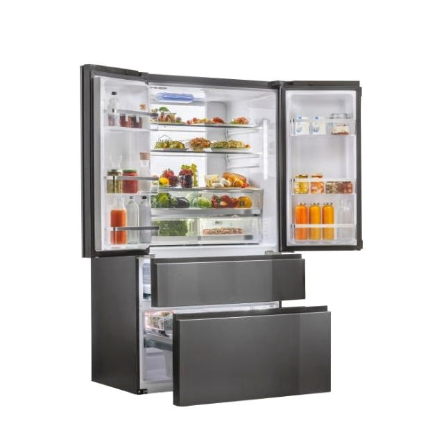 Combina frigorifica French Door Haier HB26FSNAAA | 750L, 4 usi, Total No Frost, Inverter, Clasa E, Negru