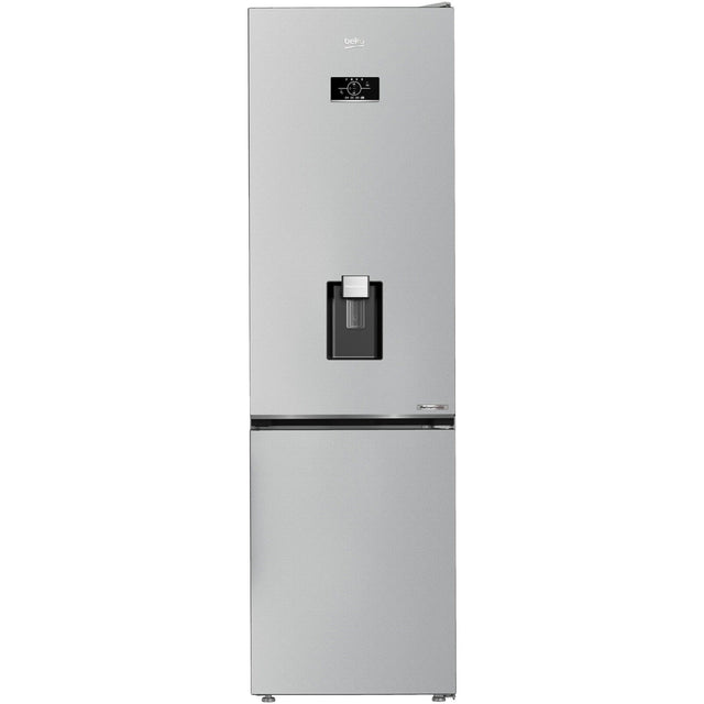 BEKO Combina frigorifica Beko, 355l, Clasa D, NoFrost, Compresor ProSmart Inverter, dozator apa, AeroFlow, HarvestFresh, display, H 203.9, Marble (Glossy Grey)