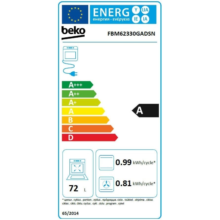 Beko Aragaz Aragaz Mixt Beko FBM62330GADSN | 4 Arzatoare, Cuptor Electric, 8 Functii, 60x60x85cm
