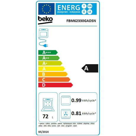 Beko Aragaz Aragaz Mixt Beko FBM62330GADSN | 4 Arzatoare, Cuptor Electric, 8 Functii, 60x60x85cm