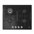 Master Kitchen Plita gaz Master Kitchen, gama Edge, design sticla neagra, latime 60 cm, 4 arzatoare, gratare fonta, arzator wok, aprindere integrata, siguranta arzatoare