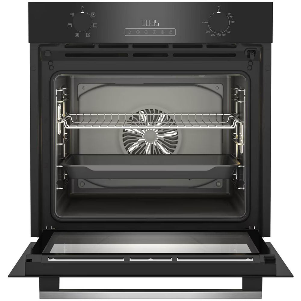 Cuptor electric Arctic, 71l, Clasa A, AeroCooking, Autocuratare catalitica, Grill, Aqua Drop Clean, display, Negru